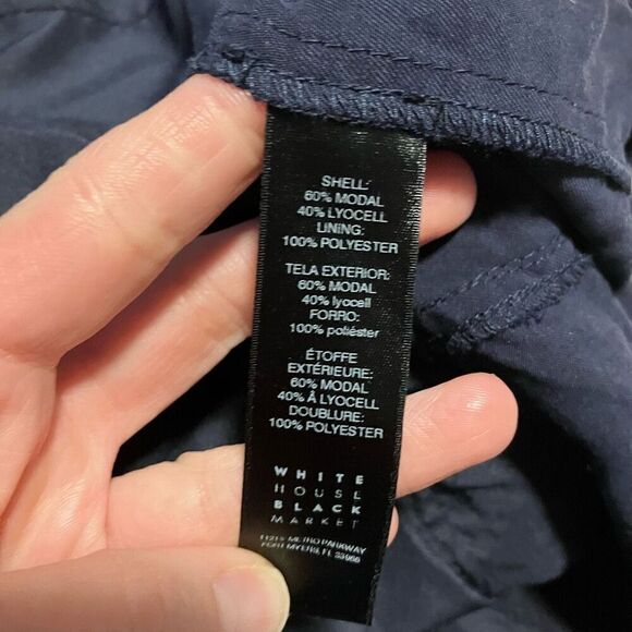 White House Black Market Modal Lyocell Blend Soft Utility Jacket Black Size 2 - Picture 7 of 7